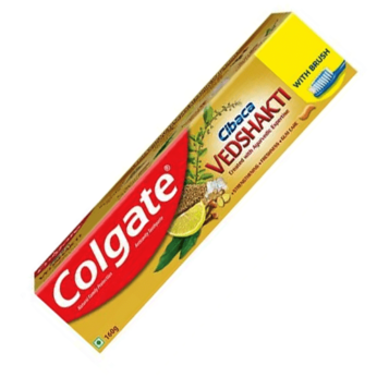 Colgate Cibaca Vedshakti Complete Ayurvedic Protection Free With Toothbrush-160 gm