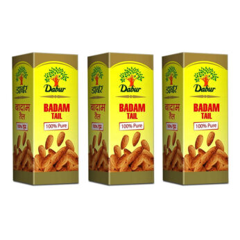 Dabur Badam tail & Hair Oil 100%pure-100 ml+Pack of 3 (300 ml)