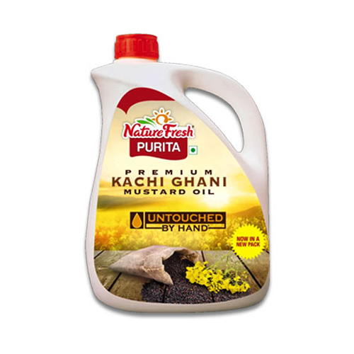 Nature Fresh Purita Premium Kachi Ghani Mustard Oil 5 ltr