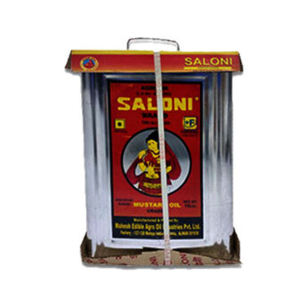 Saloni Kachi Ghani Pure mustard Oil-15 kg (Tin)