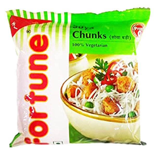 Fortune Soya Chunks/Fortune Soya Bean & Soya Badi 50 gm (Pouch)