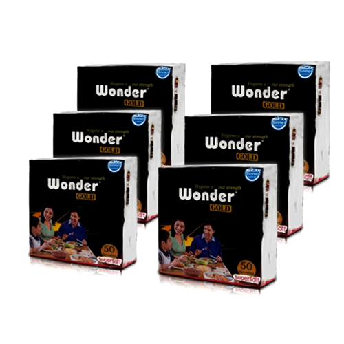 Wonder Gold Super soft 2 Ply Dinner Napkins 50 Serviette 2 Ply
