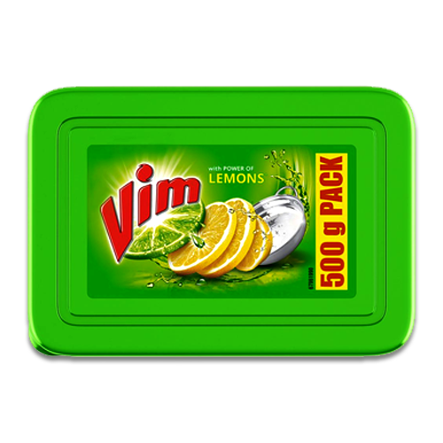 Vim Dish wash With Power of Lemons 500 gm (FREE Scrubber)