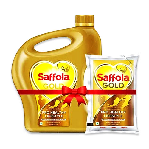 Saffola Gold Refined Cooking oil 5 Litter (FREE1 L Pouch)