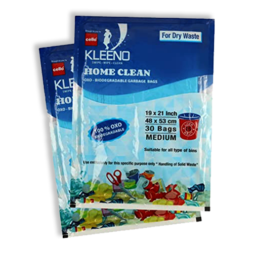 Cello Kleeno Home Clean Biodegradable Garbage Bags Medium 30 Bags Packet